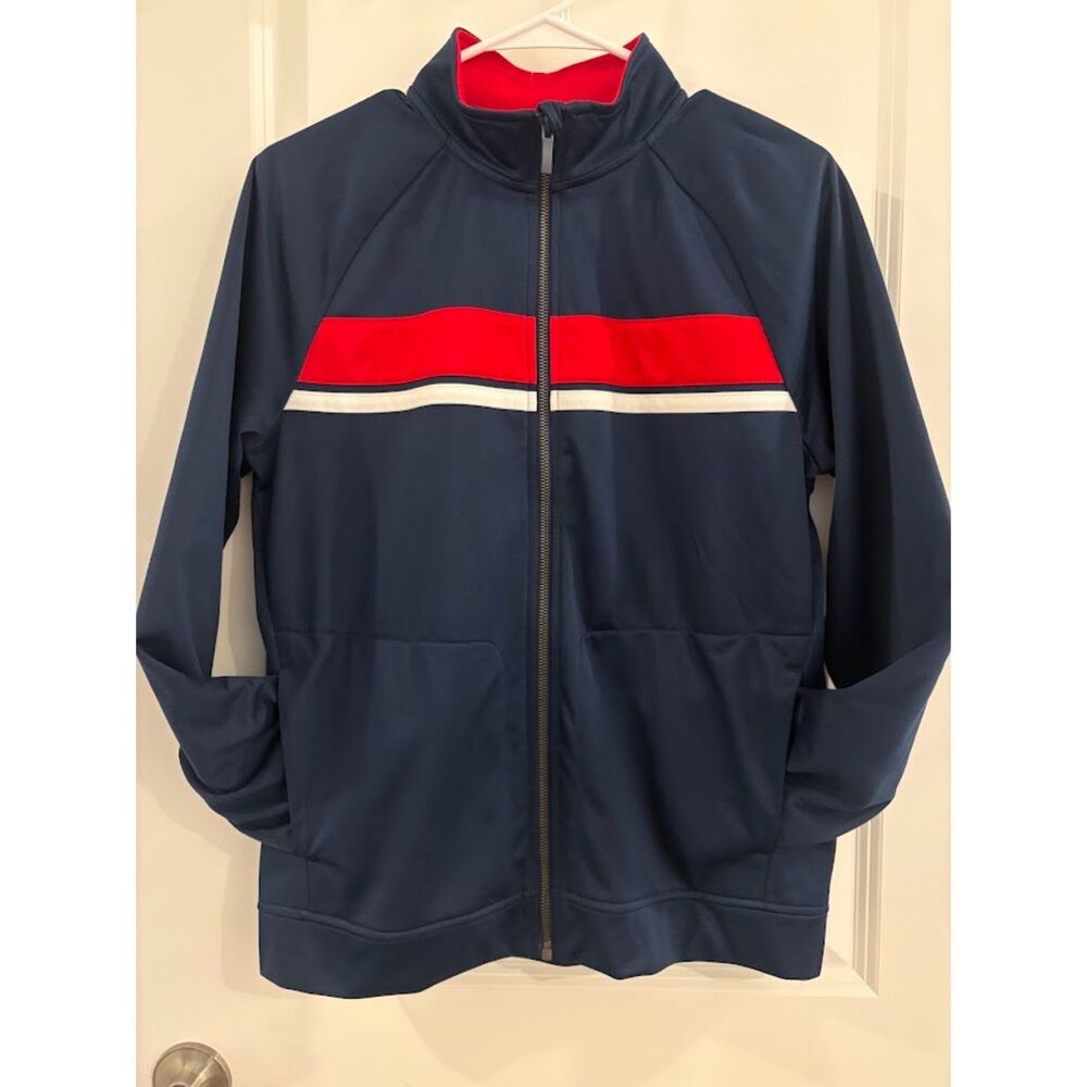 Athletic Works Boys XXL 18 Navy Red White Full Zip Track Jacket NWOT